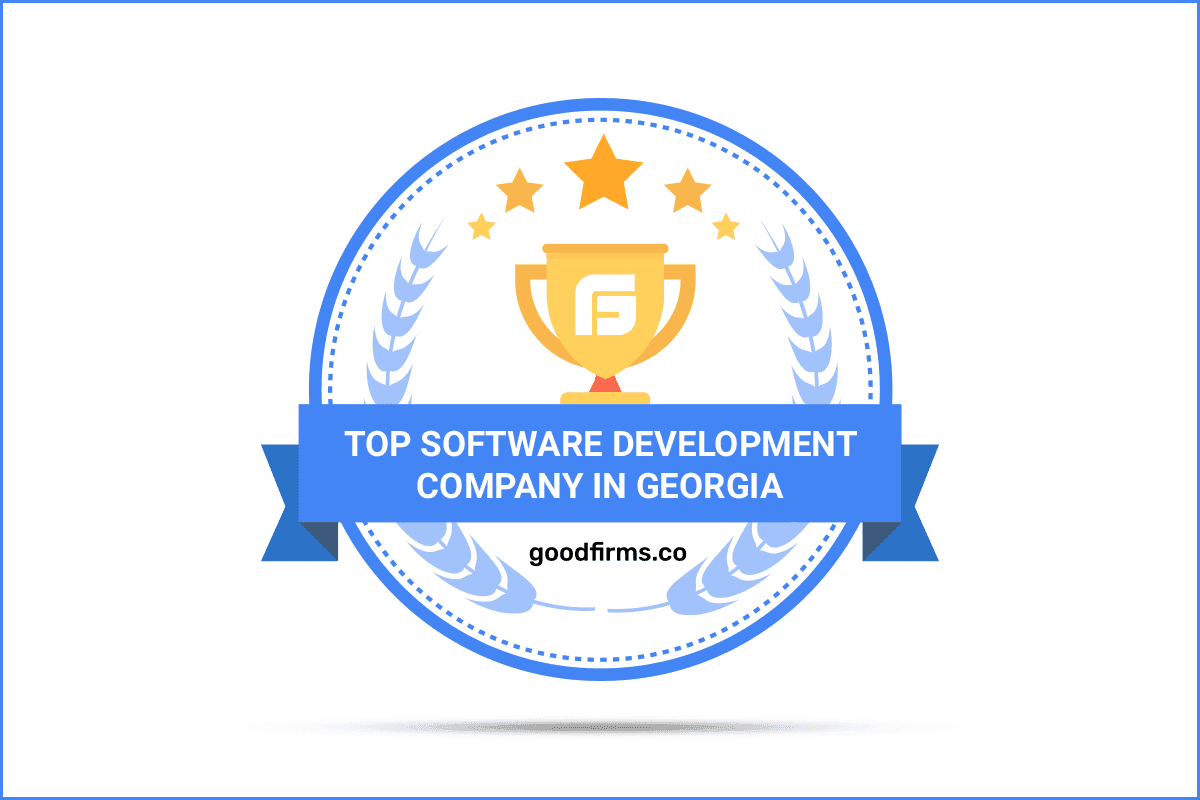 GoodFirms award badge recognizing a top software development company in Georgia for user-centric software solutions