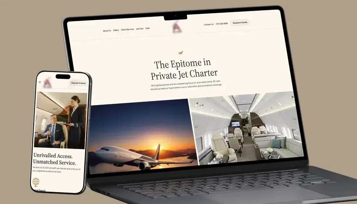 How We Gave a New Private Jet Charter Brand the Digital Presence Its Clients Expected?