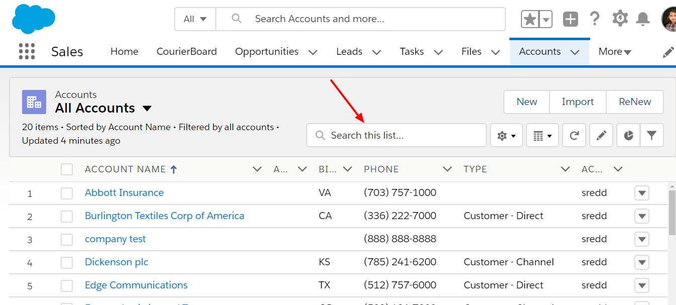 Salesforce New Search Bar