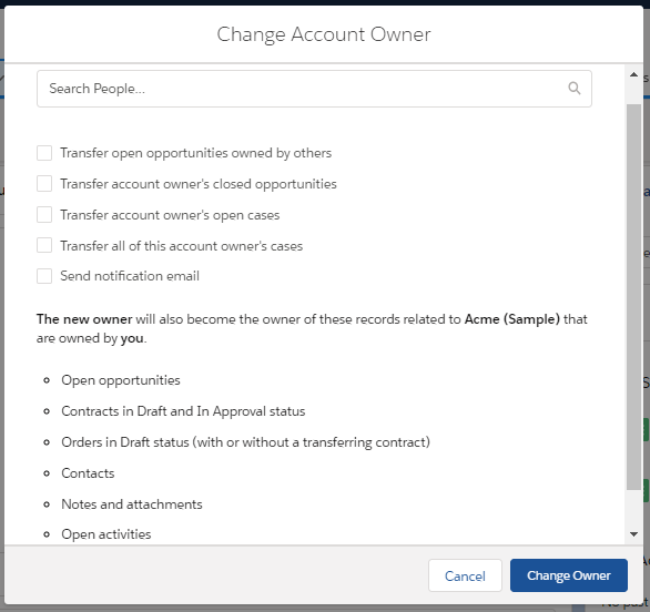 Transfer Account Ownership