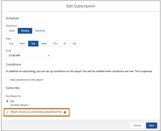 Formatted Spreadsheets to Report Subscriptions