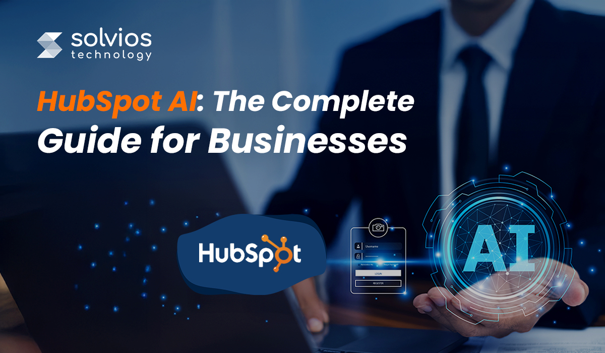 Team using HubSpot AI dashboard for marketing automation and business analytics.